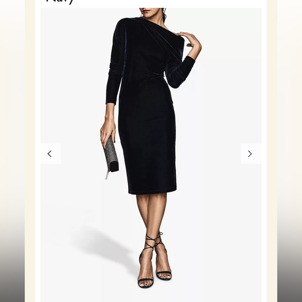 Reiss Valeria Draped Dress NWT